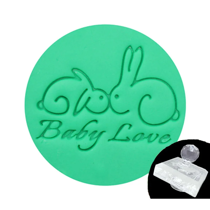 

Acrylic Mini DIY Soap Stamp, Handmade Soap Stamp, Rabbit Pattern, Natural Handmade Seal, Love Stamp, 4cm