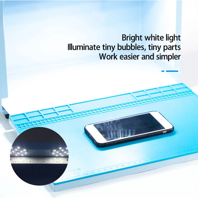 SS-917C Dust-Free Workbench Anti-Dust Adjustable LED Workbench Mobile Phone Repair Filter Purification Workbench