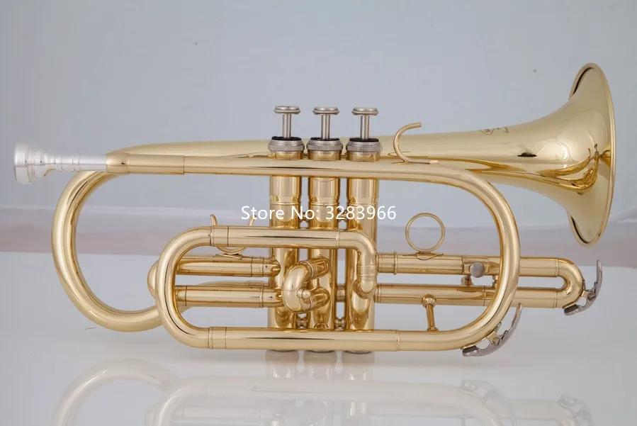 High Quality Bach Golden Bb Cornet Trumpet Brass With Case And Mouthpiece Musical Instruments