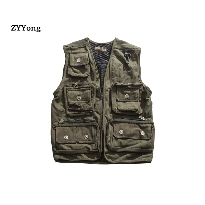 Summer Vest Men Military Quick Drying Mesh Vest Photography Vest Hunter Field Working Sleeveless Jacket Clothes