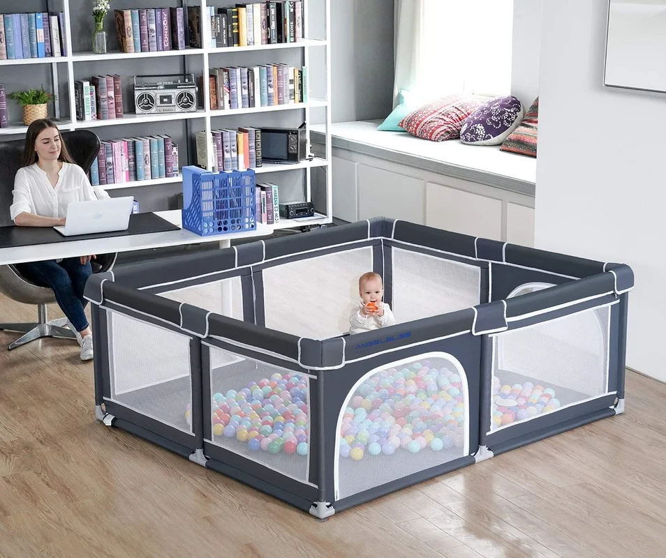 Baby Toddler Playpens Indoor and Outdoor Children's Activity Centers with Non-slip Bases Rugged and Breathable Mesh