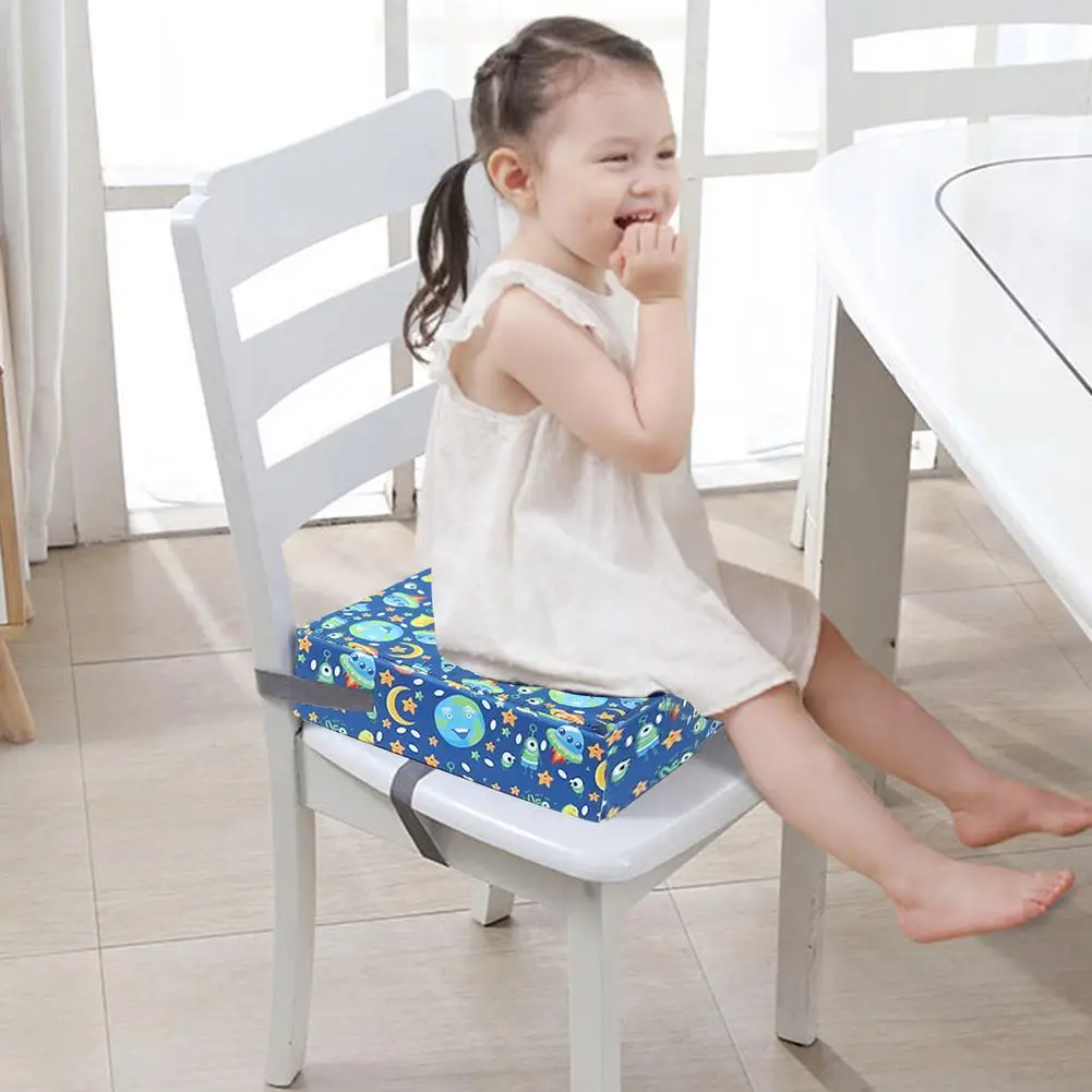 

Children Increased Chair Pad Adjustable Travel Cushion Baby Booster Seat Portable Kids Dining Cushion Pram Chair Pad Removable