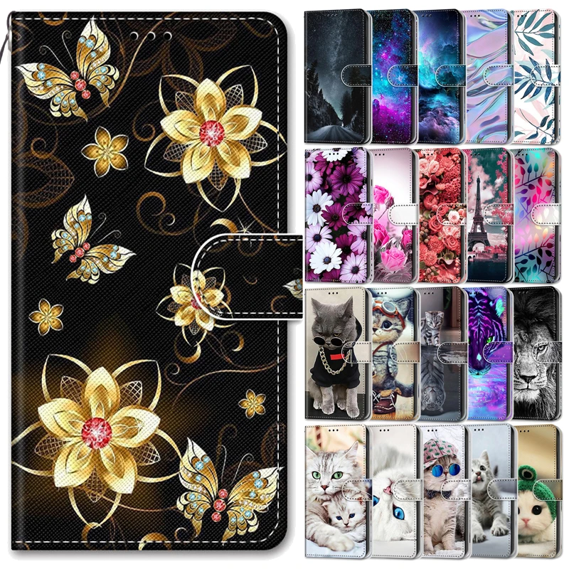 Leather Wallet Case for Samsung Galaxy A12 5G, Flip Cover for A 12, A125, SM-A125F, A125M, Painted Animal Phone Bags