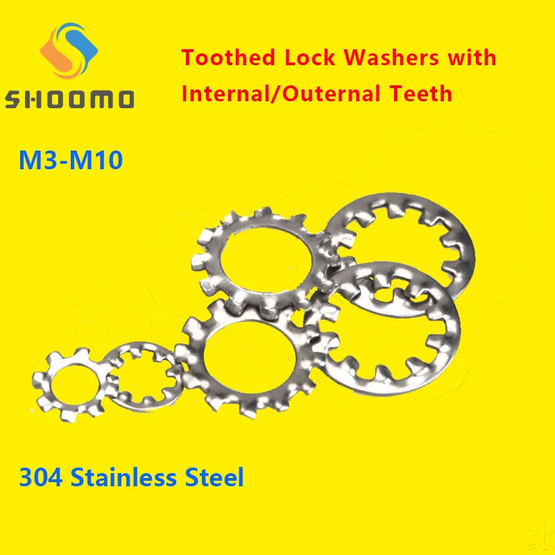 

Lock Washer External Teeth Lock Washer Internal Toothed Shakeproof Washers Lock Washer 304 Stainless Steel GB/T86.1/86.2