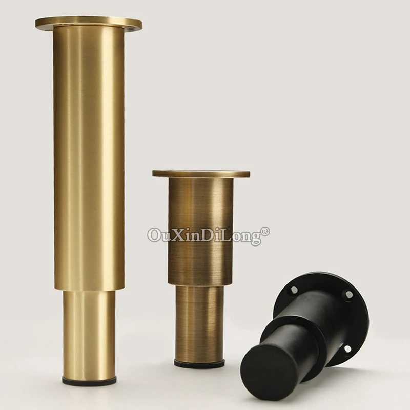 

Новинка, 4 шт., тяжелые регулируемые мебельные ножки из чистой латуни, металлический шкаф, стул, стол, диван, мебель для ванной комнаты, опорные ножки