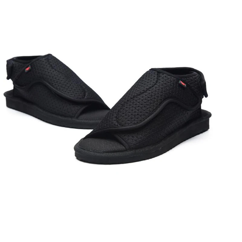 Sandalias de verano para pies, superficie elástica antigolpes, zapatos protectores de pies presurizados y antientorse, calzado deportivo fijo para anklediabetics