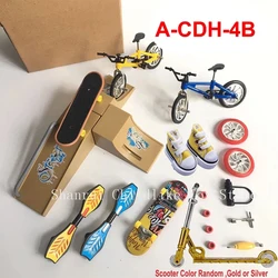 Mini Finger Skateboarding Fingerboard BMX จักรยานสกู๊ตเตอร์นิ้วมือรองเท้าสเก็ตบอร์ด Mini จักรยานของเล่นเด็กเด็กของขวัญ