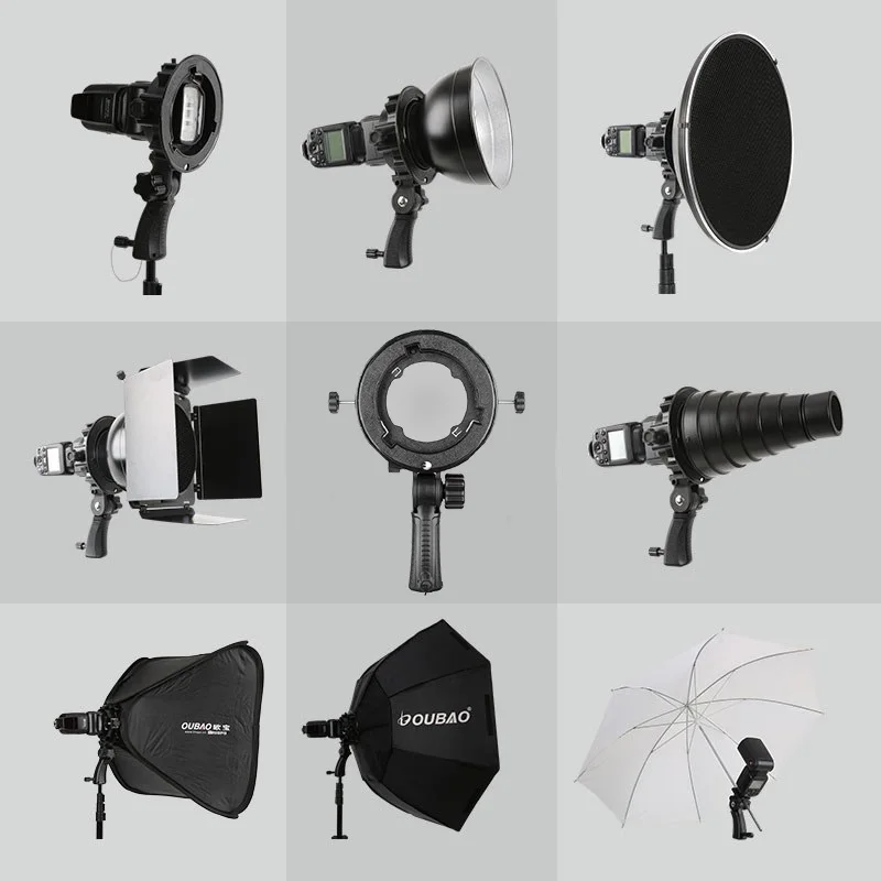 بونز ملحقات تثبيت متعددة الوظائف العالمي S نوع فك التشفير حامل قوس ل Godox V1 TT350 AD200 على الكاميرا في الهواء الطلق فلاش