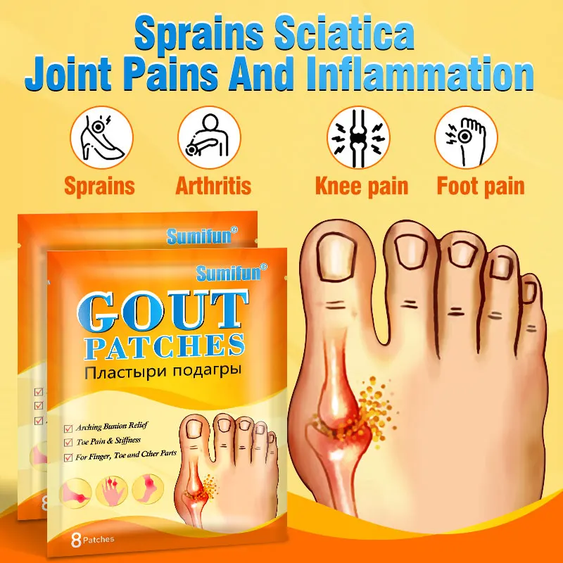 8/16/32/64pcs Foot Gout Treatment Patch Thumb Corrector Sticker Finger Hallux Toe Bunion Pain Relief Medical Plaster Health Care