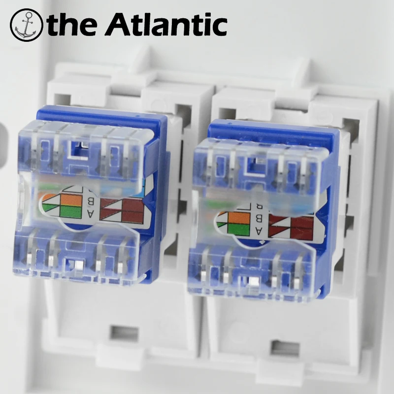 Cat6 Rj45壁ソケットインターネットCAT6出口データ1 2 3 4ポートコンピュータソケットRJ45インターネットコンピュータジャック · ホワイトプラスチックパネル