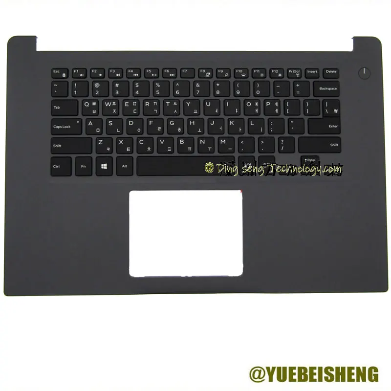 

YUEBEISHENG New/org for DELL Inspiron 15-7000 15 7560 7572 P61F palmrest Korean keyboard upper cover backlit, 0RTJ7W RTJ7W