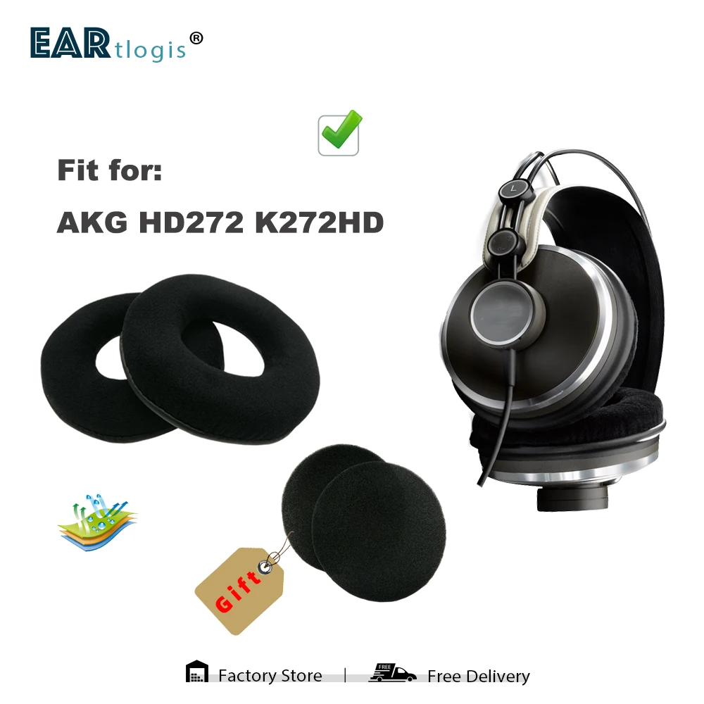 

Replacement Ear Pads for AKG HD272 K272HD HD 272 K 272 HD Headset Parts Leather Cushion Velvet Earmuff Earphone Sleeve Cover