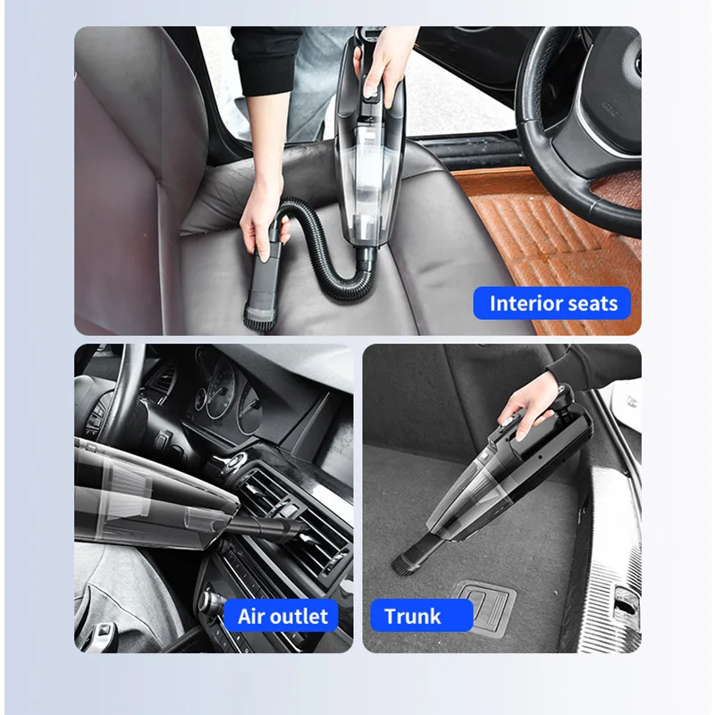 Draagbare Handheld Auto Stofzuiger Krachtige Cycloon Zuig Nat Droog Dual Gebruik Mini Draadloze Handheld Stofzuiger