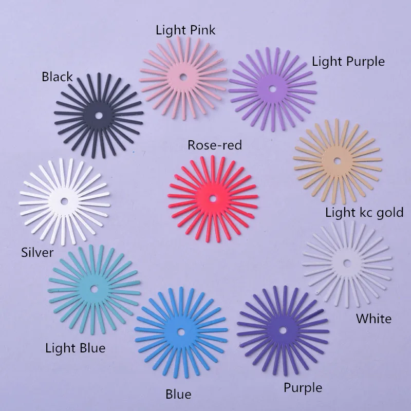 50 Stück AC11608 Bunte 20mm Runde Charms Abstandshalter Schmuckzubehör – Detail 3
