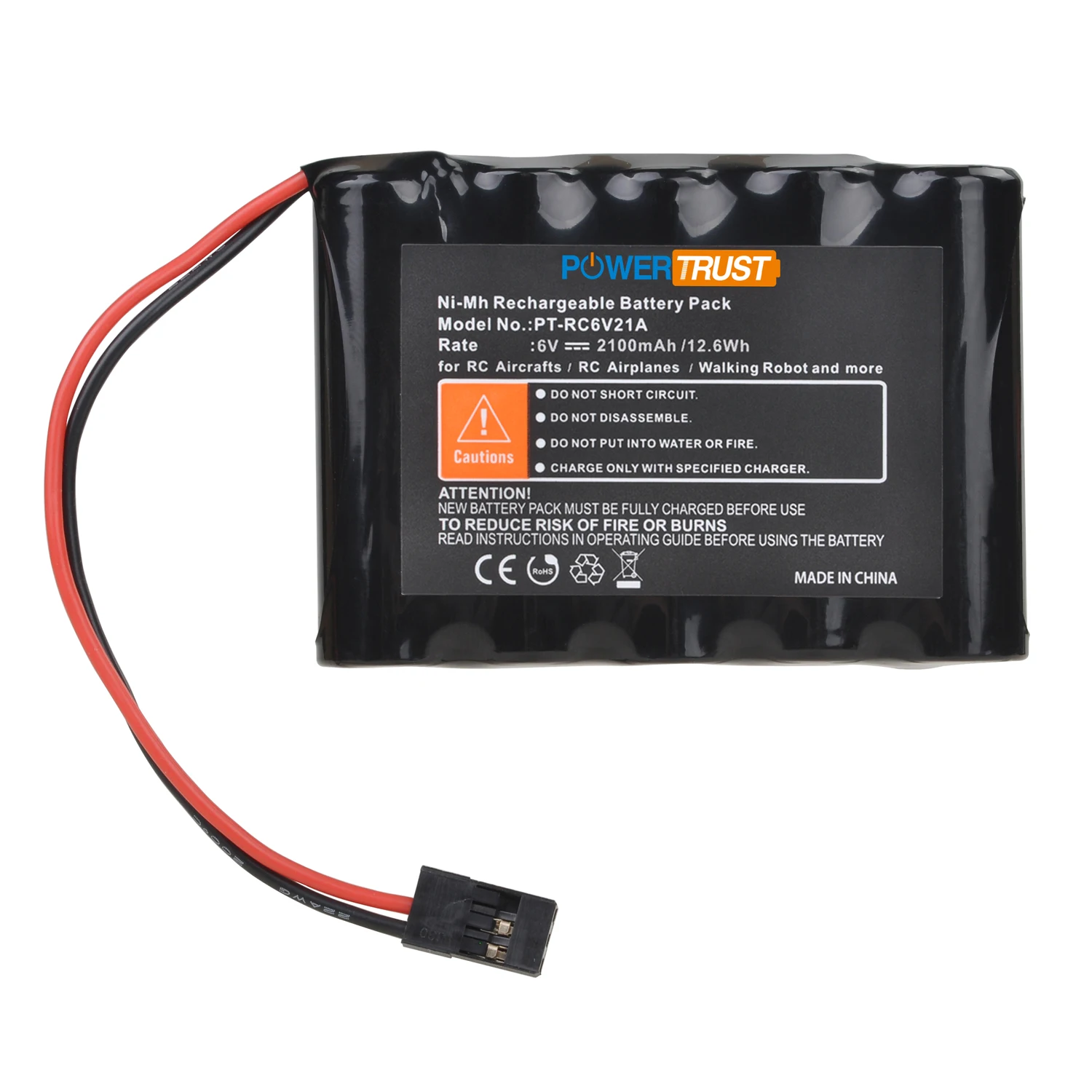 

RC6V21A Ni-Mh 2100mAh Battery for RC Receiver Battery Aircrafts Airplanes Walking Robot RX Batteries with Hitec Connectors