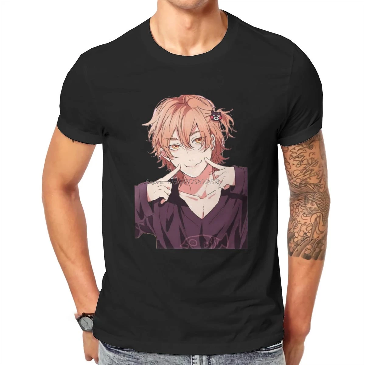 Yarichin B Club Yaoi Anime Smile Tshirt Big Size Graphic T Shirt Vintage Hot Sale Cotton Ofertas Men's Tshirt Tees