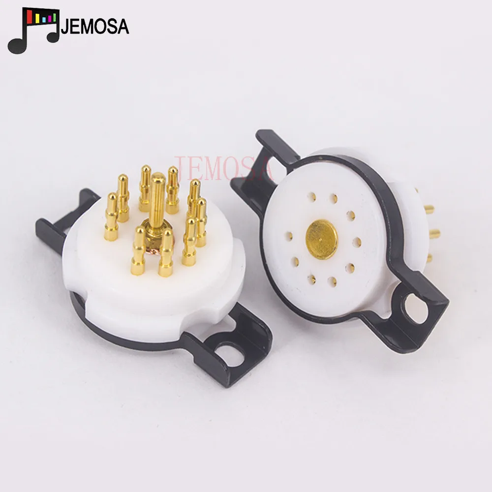 EIZZ Teflon małe 9 pinów gniazdo pozłacane dla 12AX7 ECC82 ECC83 6922 ECC88 lampa elektronowa HIFI Audio wzmacniacz lampy elektronowej