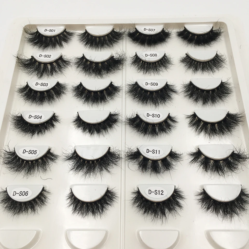 1 Pair Mink Lashes Wholesale Fluffy Natural Lashes Vendors Makeup 3d Mink Lashes