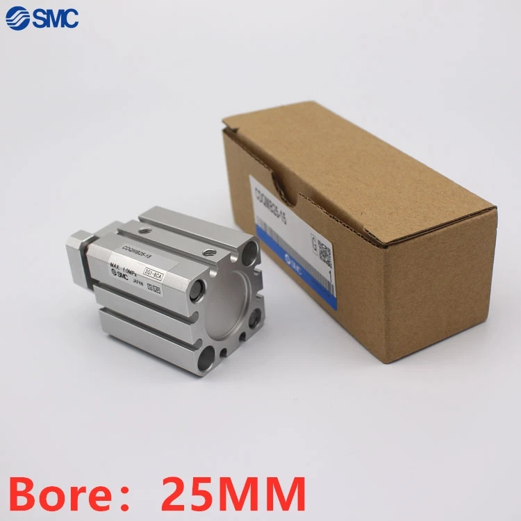 CDQMB CQMB CQMB25 CDQMB25 Stroke 5-50mm SMC Double Acting Guide Rod Conpact Pneumatic Cylinder Built-in Magnet