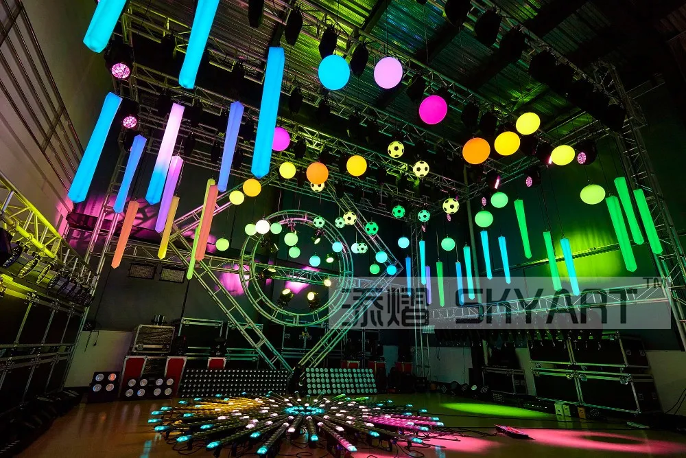 Imagem -03 - Led Kinetic Bola Guincho Dmx Motor Elevador Bola Rgb Cor dj Equipamentos Led Luzes de Palco