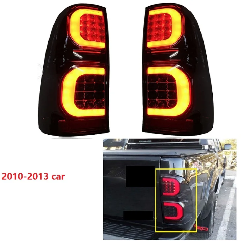 Vehicle Led Rear Lights For Toyota Hilux Vigo Revo Rocco2005 2008 2010 2012 2014 2011 Tail Lamp Turn Signal Brake Day Lights