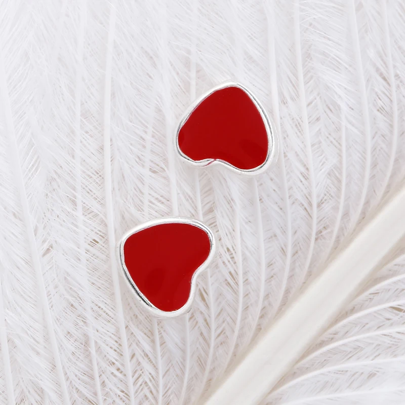 REETI 925 Sterling Silver Red H  Stud Earrings For Women 2018 New Trend Personality Lady Fashion Jewelry