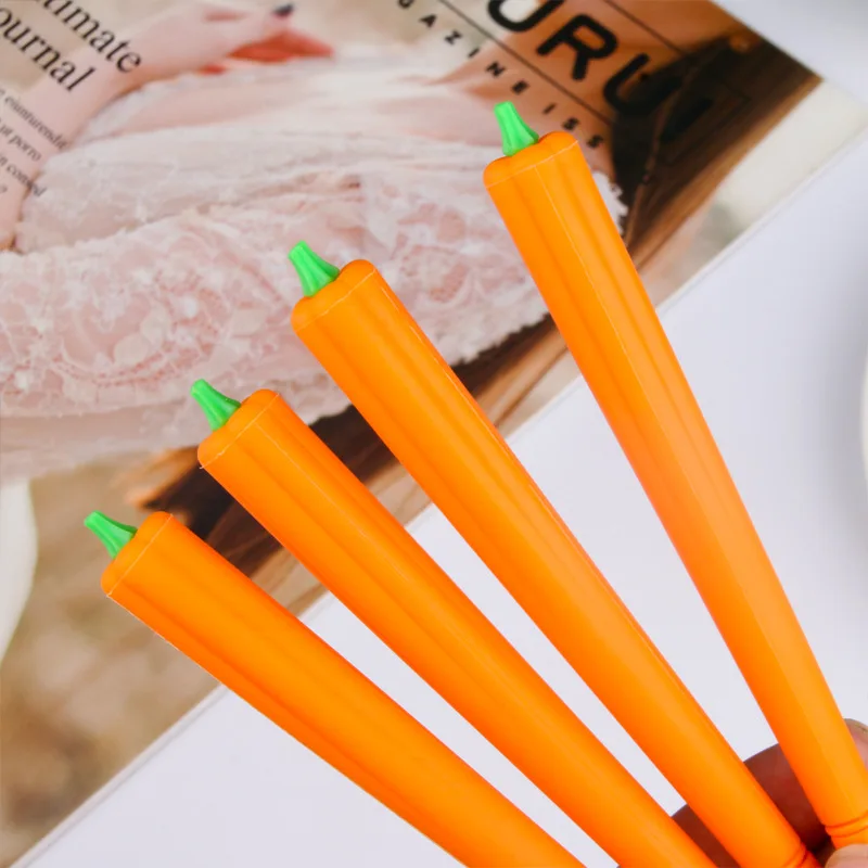 50PCS Creative Stationery Pumpkin Gel Pen Cute Student Cartoon Water Pen Simulation Vegetable Office Kawaii School Supplies