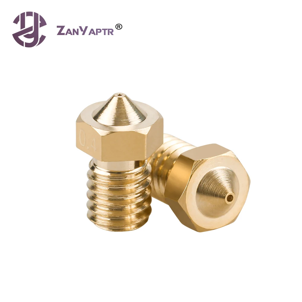 1Pcs E3DV6 Brass Nozzle 0.2/0.25/0.3/0.4/0.5/0.6/0.8/1.0 For 1.75mm 3mm Filament E3D V6  V5 Copper Nozzle Extruder Print Head