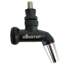 KegLand NUKATAP Stainless Steel- Black  Draft Beer Tap  -Stealth Bomber-  (Free Plastic Handle Included)