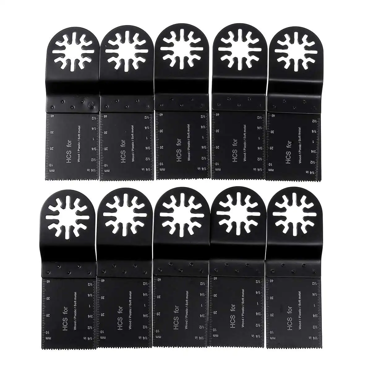 34มม.10Pcs Universal ชุดใบมีดหลายตรงขนาด Multitools ตัดไม้เลื่อยใบมีดประแจ