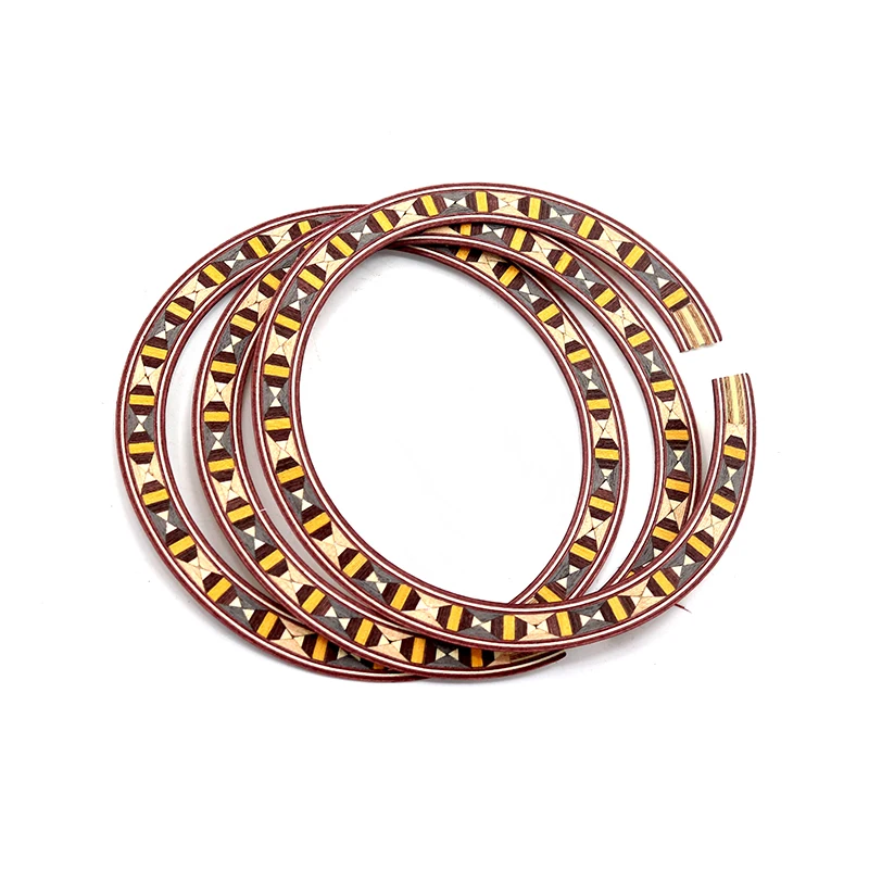 1PCS Rosewood Inlay Maple Wood Guitar Sound Hole Circle Acoustic Guitar Accessories Solid Wood Guitar Soundhole
