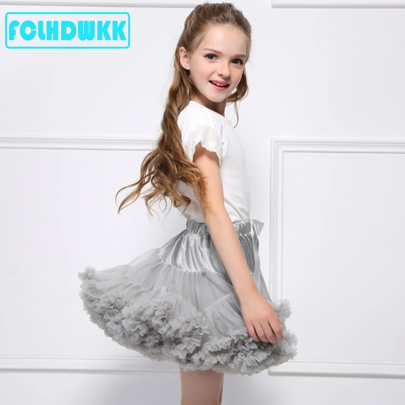 2020 NEW Tutu Skirt Baby Girls Skirts 1 To15 Years Princess Pettiskirt Party Dance Rainbow Tulle Skirts Girls Clothes Children