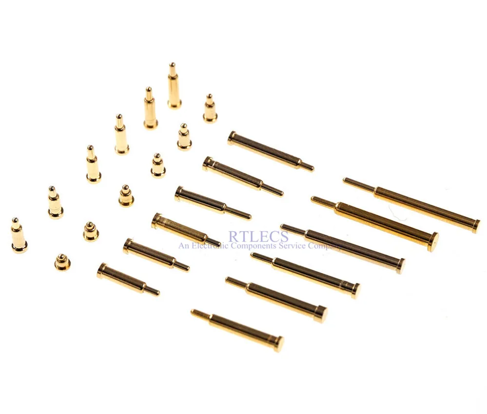 10 Pcs Pogo Pin Connector Current Spring Loaded Contact SMD Needle 2 3 4 5 6 7 8 9 10 Test Probes Gold-plated