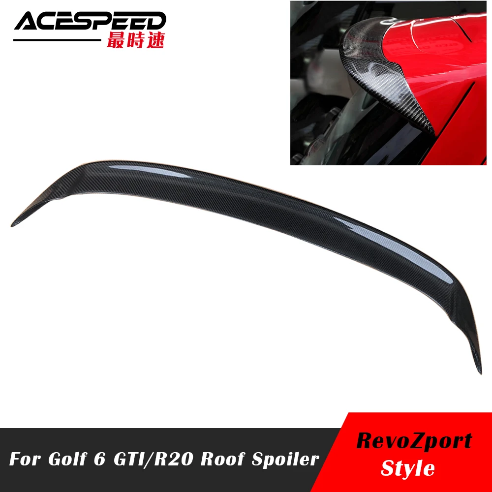 

Carbon Fiber Roof Spoiler For Golf 6 R20 Rear Top Wing Lip For Volkswagen MK6 GTI 2010-2013