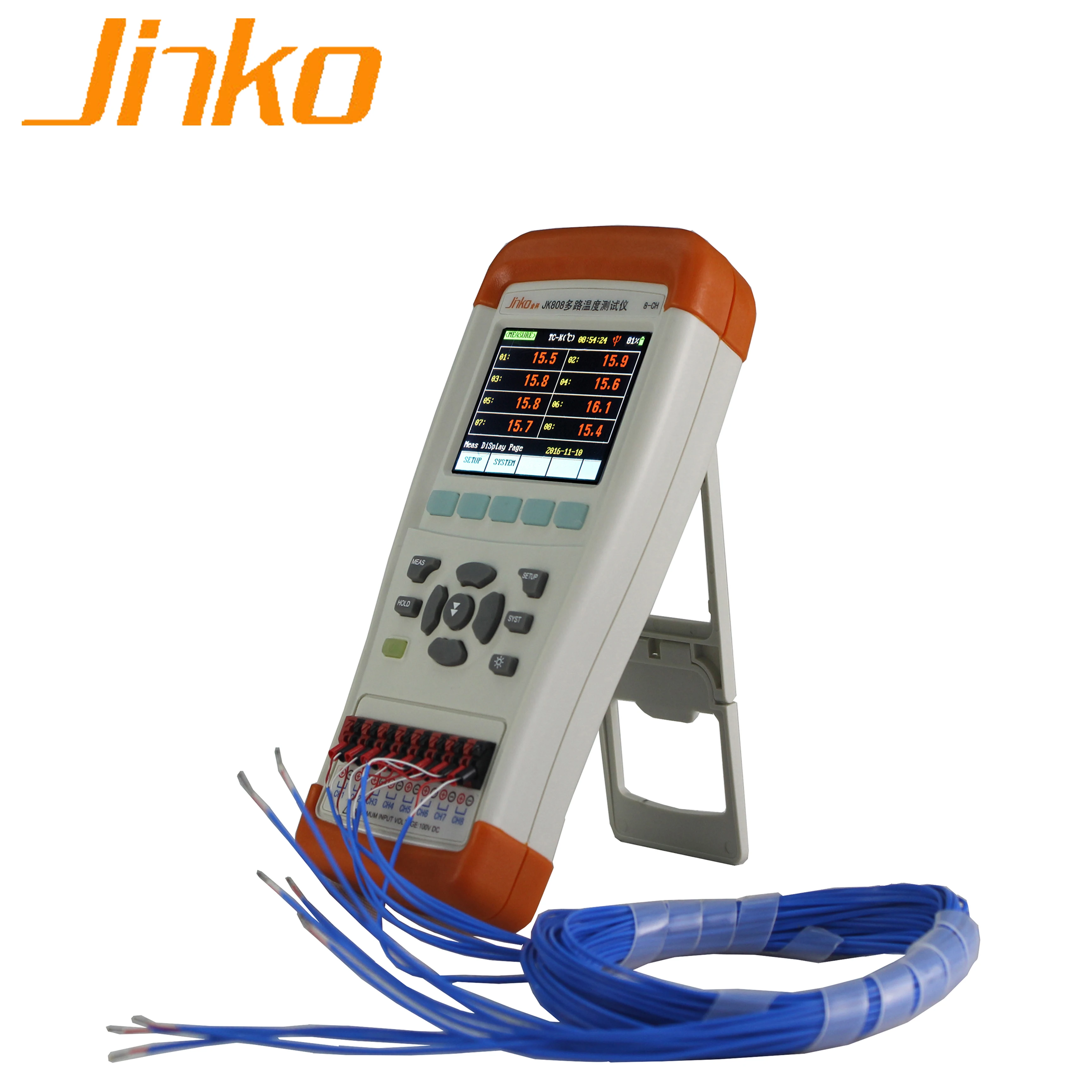 JK808 JK804หลายอุณหภูมิ Tester Handheld Data Logger