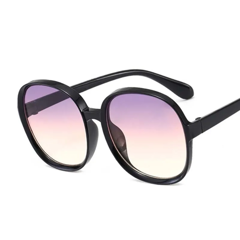 2020 Plastic Classic Vintage Sunglasses Woman Oversized Round Frame Luxury Brand Designer Female Glasses Big Shades Oculos