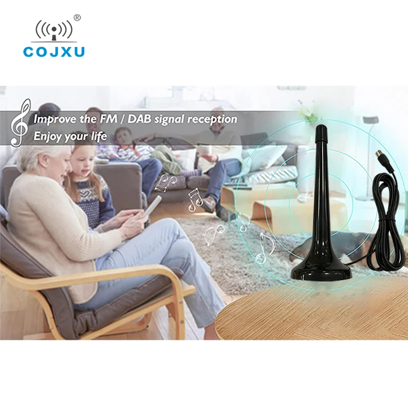 10pcs/pake FM DAB Adjustable Magnetic Antenna 3dBi PAL Female PAL Male Interface TXFM-XPL-300TV for Radio Office home