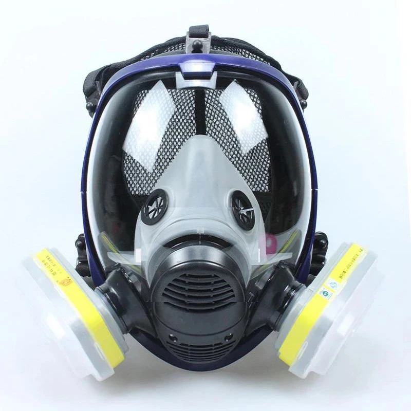 Masque à Gaz Chimique 6800 7 en 1, Anti-Poussière, Vaccination, Peinture, Pesticide, Spray, Silicone, Couverture Complète pour Soudage en Laboratoire