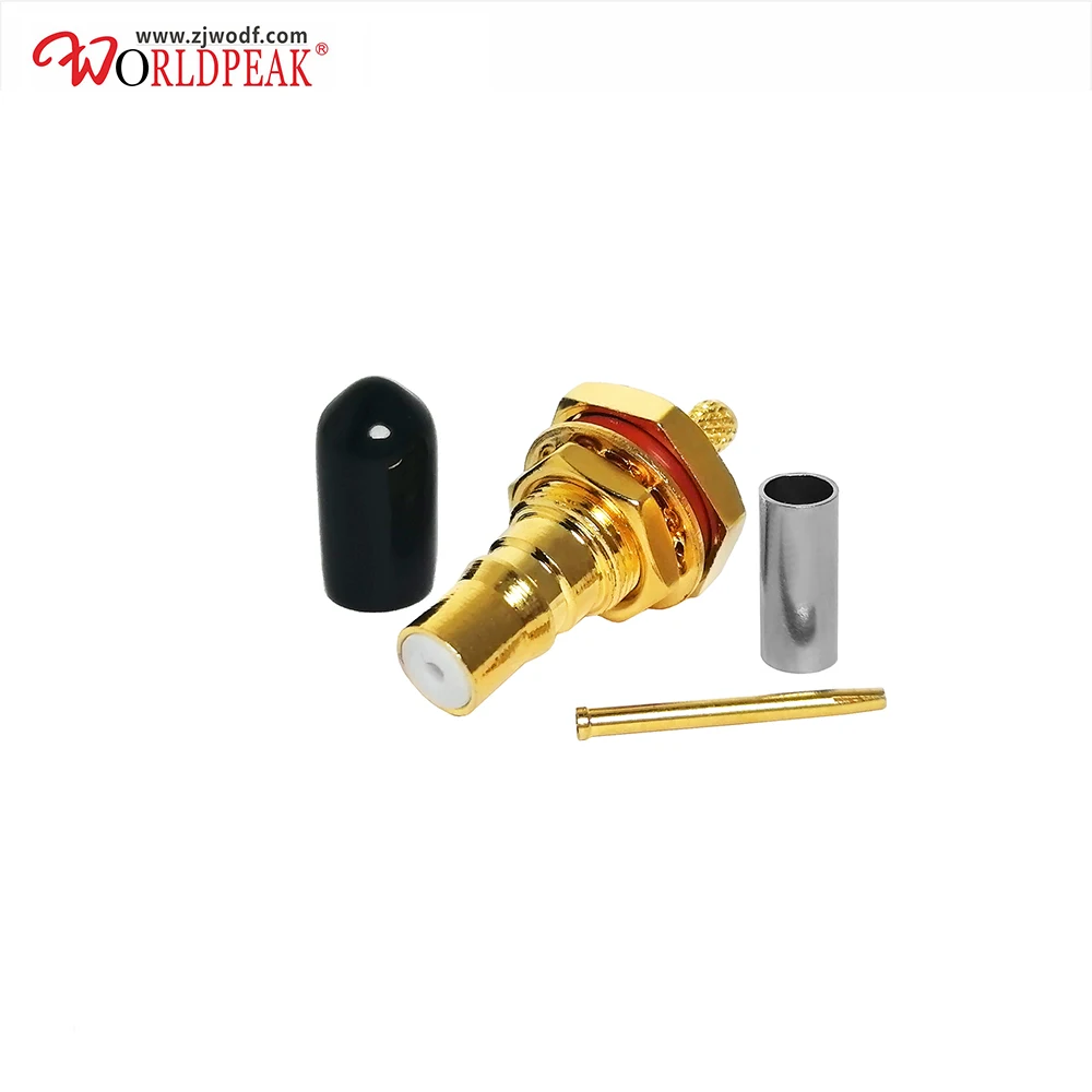 

Free Shipping gold plating 10pcs QMA female BH bulkhead rf connector for RG174 cable