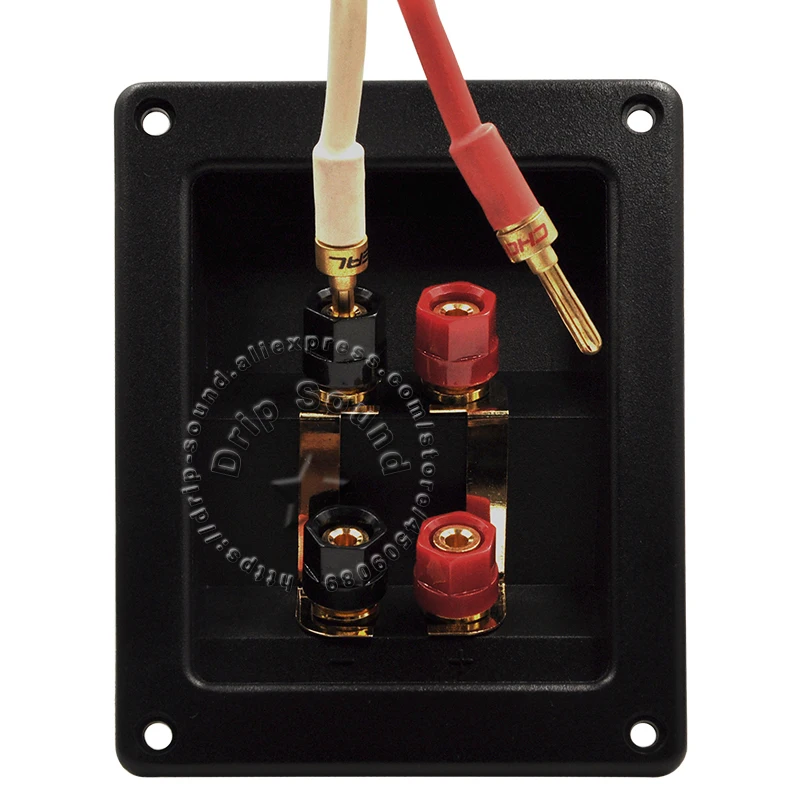 2 шт., 4-полосный динамик, прямоугольная распределительная коробка, аудиодинамик, медная клемма для проводов, соединительная стойка 123x96 мм