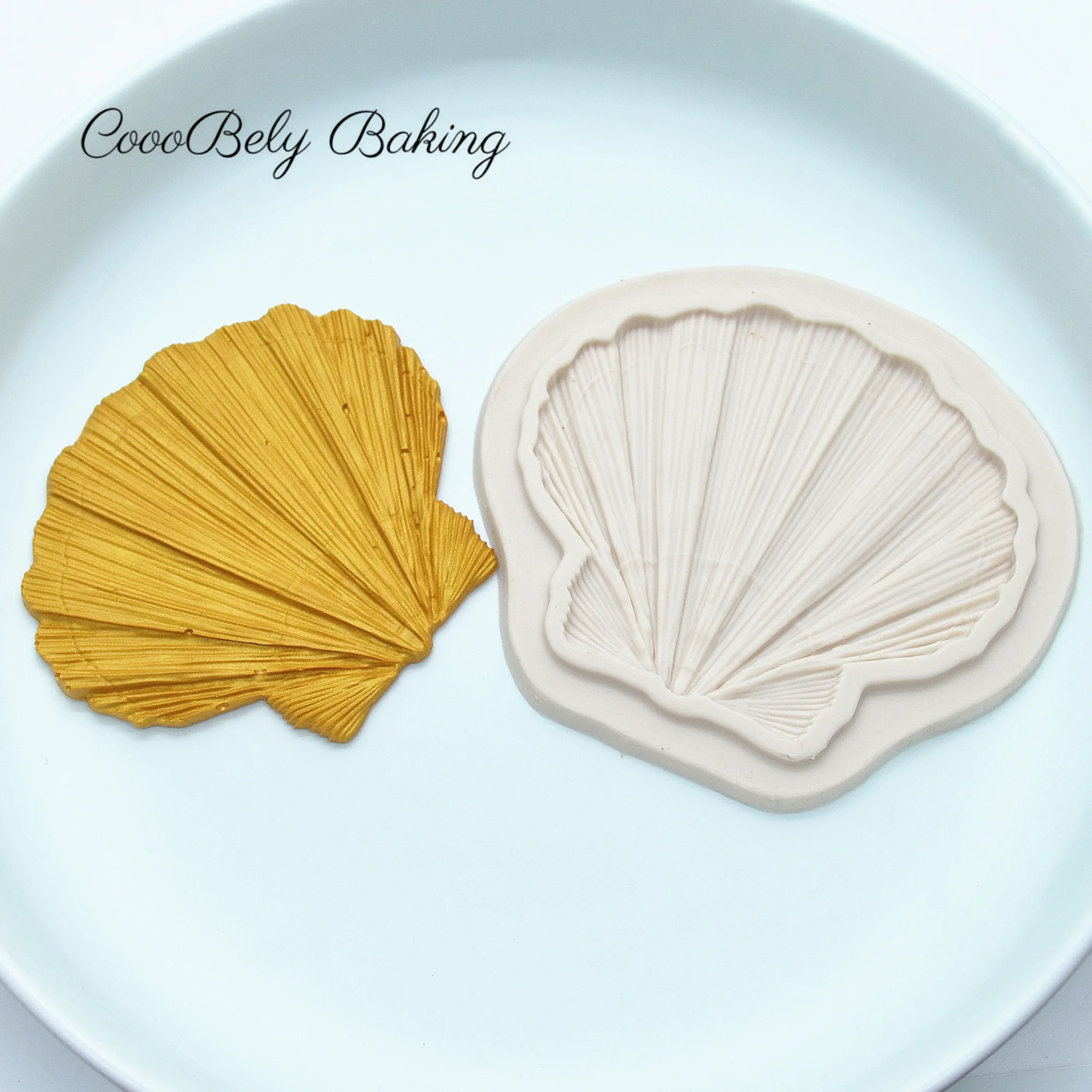 Shell DIY Fondant Cake Decorating Tools Seashells Cupcake Chocolate Wedding Cake Border Silicone Molds Kitchen Baking Moulds