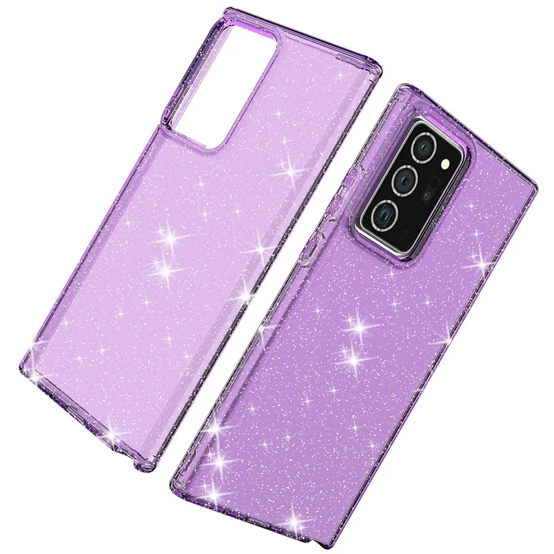 Samsung note20Ultra s20 s21Plus A01 A21 A51 A71 A21s A02s A12 A32 A42 A52 A72 TPU Silicon Glitter Crystal Transparent Phone Case