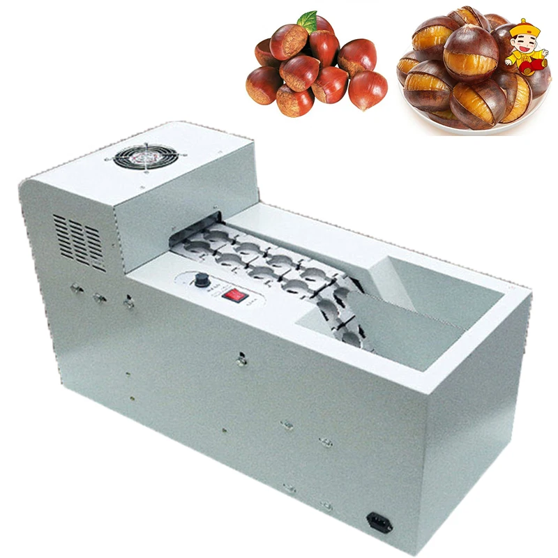 

220V Commercial Chestnut Opening Machine Fully Automatic Double Chain Plate Incision Chestnut Notch Small Electric Cut Equipment