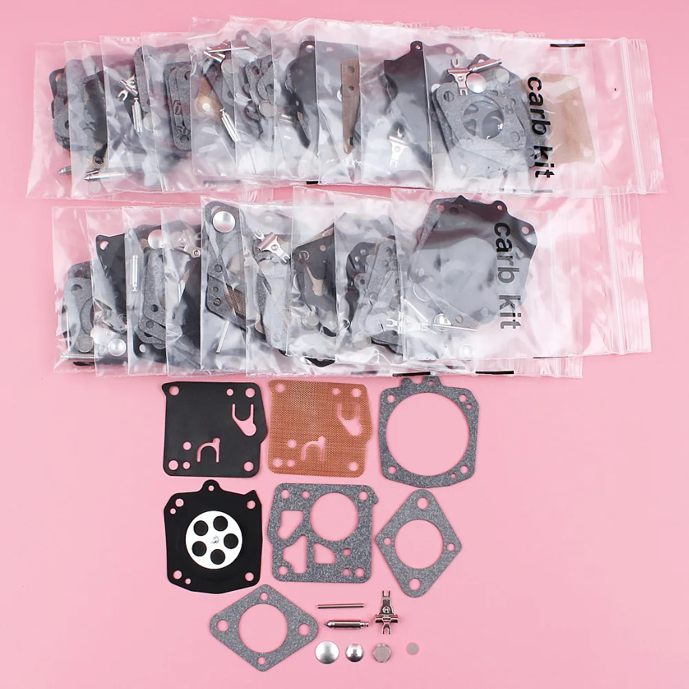 20pcs/lot Carburetor Carb Repair Rebuild Kit For Tillotson Homelite X-12 Super XL Chainsaw Spare Part RK-23HS RK23HS бензопила