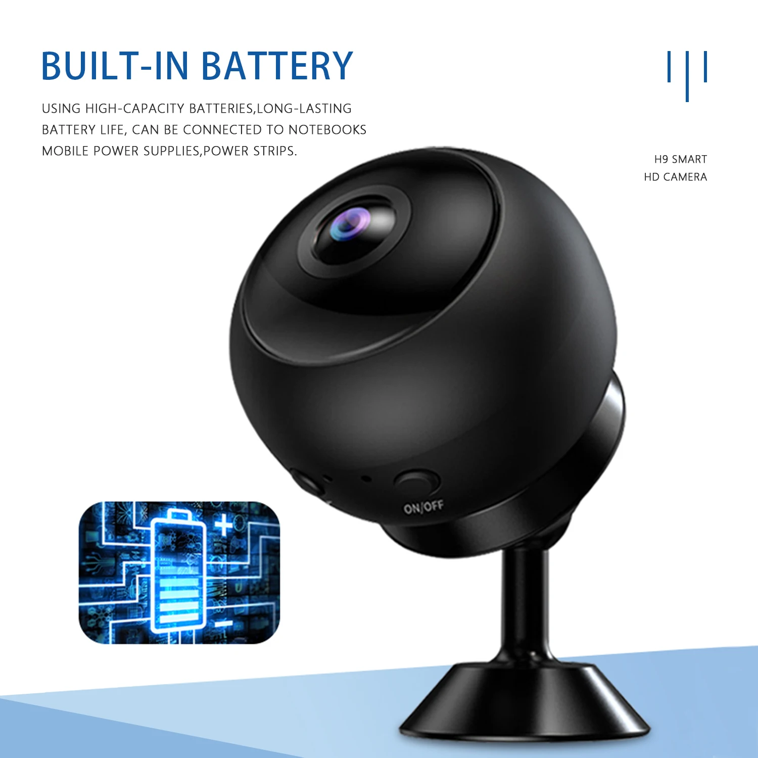 8x Zoom 170° Fisheye WiFi Camera Smart security Full HD1080P Panoramic Night Vision Motion Detection Home Security Camera