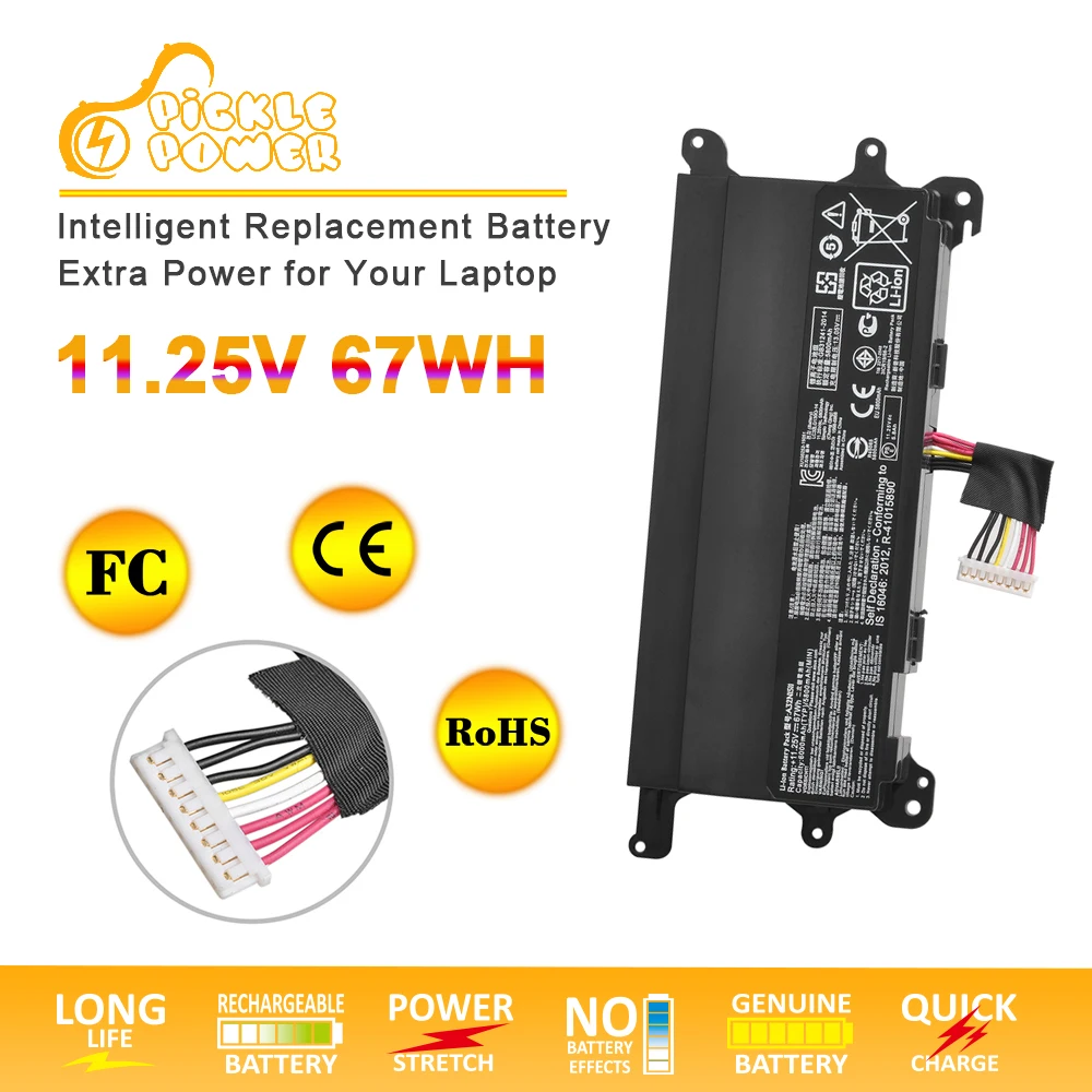 

11.25V 6000mAh A32N1511 Laptop Battery for Asus ROG G752 G752VL G752VT G752VM G752VT G752VY 0B110-0037000