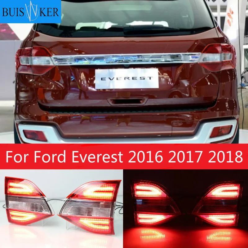 

2PCS Multi-functions Car LED Rear Tail Lamp Reverse Light Brake Light Reflector For Ford Everest 2016 2017 2018