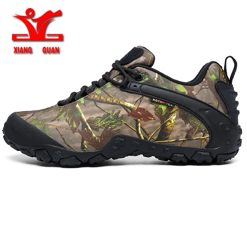 XIANGGUAN 2021 NEW Outdoor Hiking Shoes Men Military Camouflage Shoes Low Anti Skid Wear Boots Women Climbing Sneakers Men