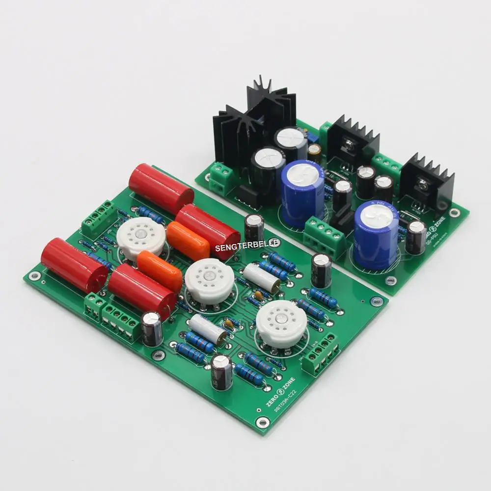 

Hifi PRT03A Stereo Tube Preamplifier Board Base On C22 Circuit With DC280V Power Supply Board