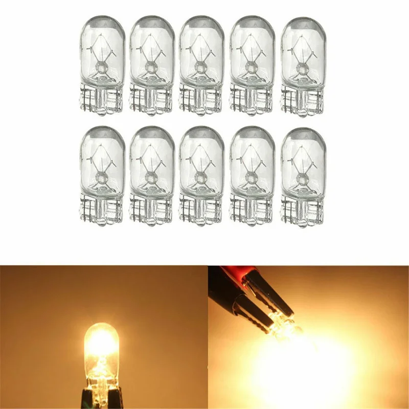 10pcs Car Tuning 12V T10 501  Wedge Interior Side Light Capless Dashboard Dash Bulb 3w Decorative Lamp Car Accessories